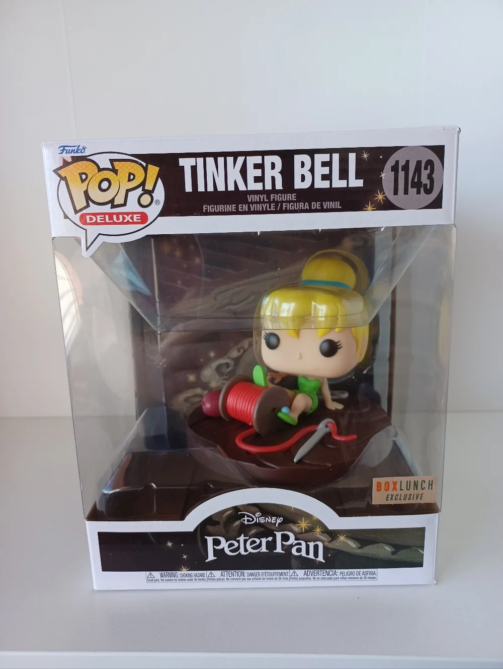 Disney Tinker‎ Bell With Spool From Peter Pan 1143 Deluxe Vinyl Funko Pop